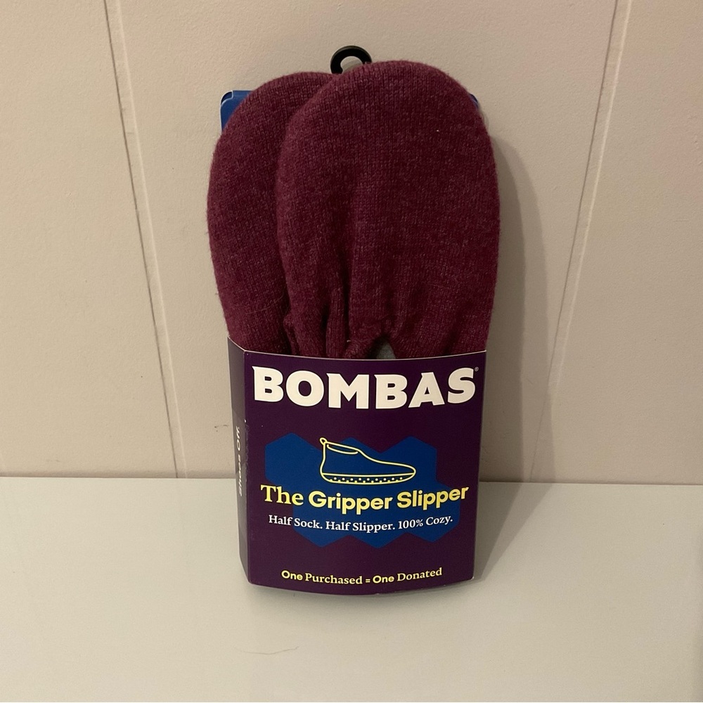 NWT BOMBAS Gripper Slippers Purple Size XS Extra Small (US W 5-6.5)